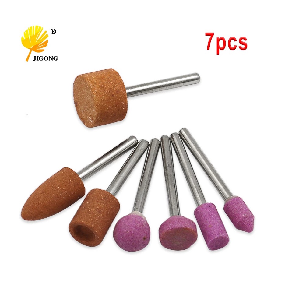 7 pçs/set abrasivo pedra montado  para dremel e ferramentas maquinas rotativas