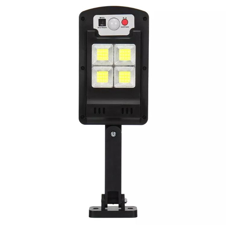 Luminária Led Externa Com Painel Solar Sensor Presença 4 Leds LKY-0017