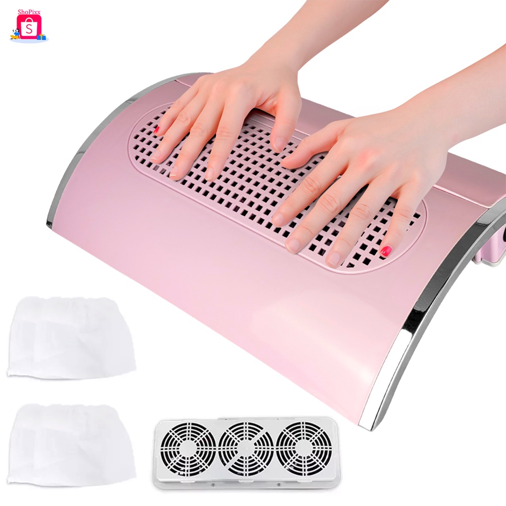 Coletor Sugador Aspirador de Pó De Unhas 3 Coolers Manicure Profissional 110V/220v