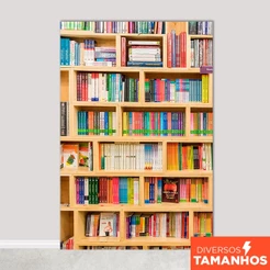 Fundo Fotográfico Biblioteca Volta às Aulas Painel Em Tecido Sublimado - FFB-126
