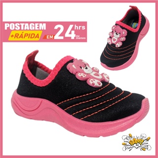 Calce Fácil Menina ursinhos pink personagens lançamento moda volta as aulas presente muito macio em Oferta na Shopee