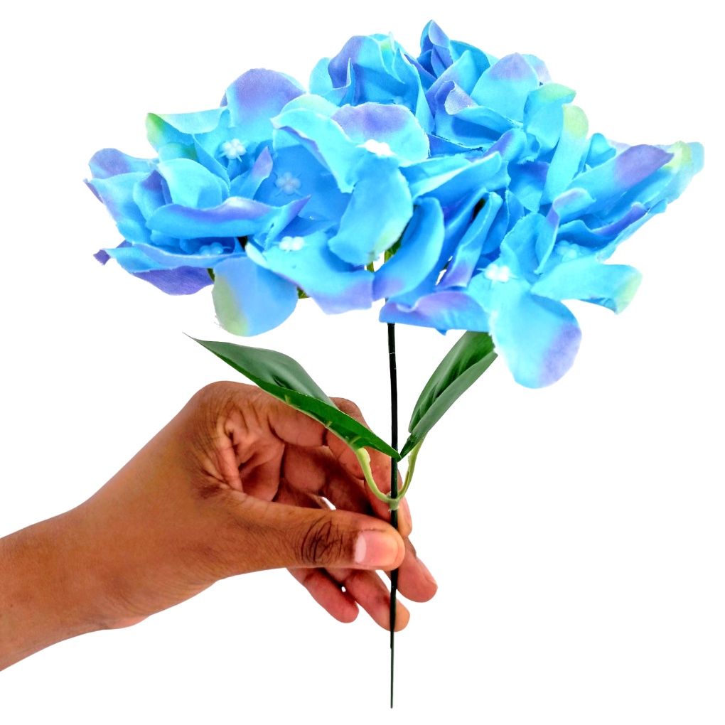 1 GALHO Hortensias Artificiais Hortencias Artificial Flores Flor do Campo  Azul Azuis = CHEGA RÁPIDO | Shopee Brasil