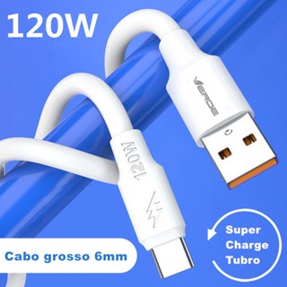 Cabo Tipo C USB 120W 6MM Para Huawei Honor Super Charge Turbo