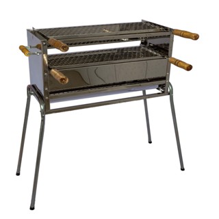 Churrasqueira Speto Grill 2 Grelhas Inox Espetinhos 90cm