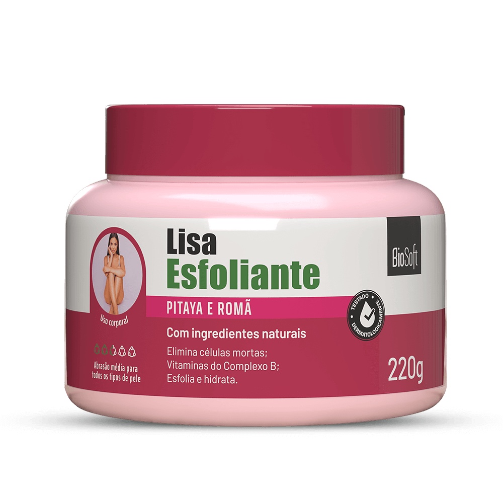 Esfoliante Pitaya e Romã Bio Soft 220g em Oferta na Shopee