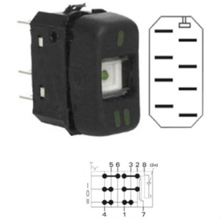 Botão Interruptor De Tecla Com Iluminação Caminhões/Ônibus 12v em Oferta na Shopee