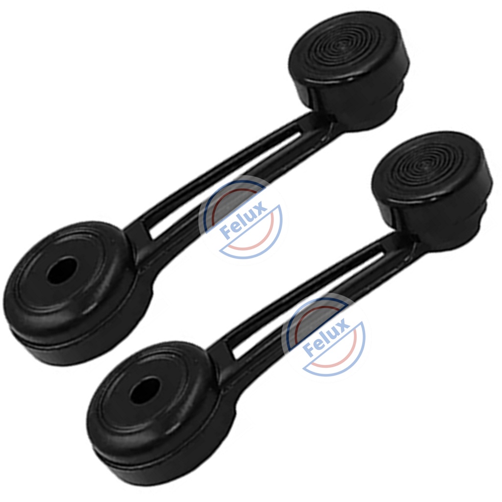 Par Manivelas do vidro F-1000 72-92 Preta (Metal)