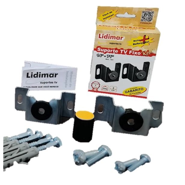 Suporte de TV Fixo Lidimar para TV de 14 a 105 polegadas