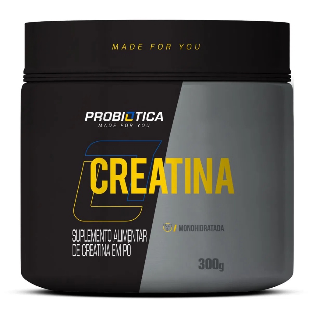 Creatina Monohidratada 100% Pura 300g e 100g Probiotica