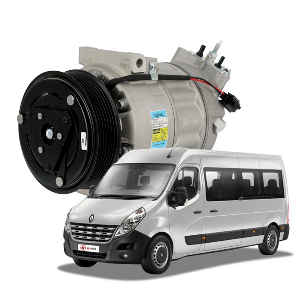 Compressor de Ar Condicionado Renault Master 2013 14 15 16 17 18 19 20 Delphi Original Novo