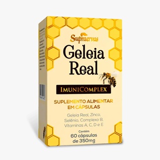 Geleia Real - 60 cápsulas de 350mg- SUPRAERVAS