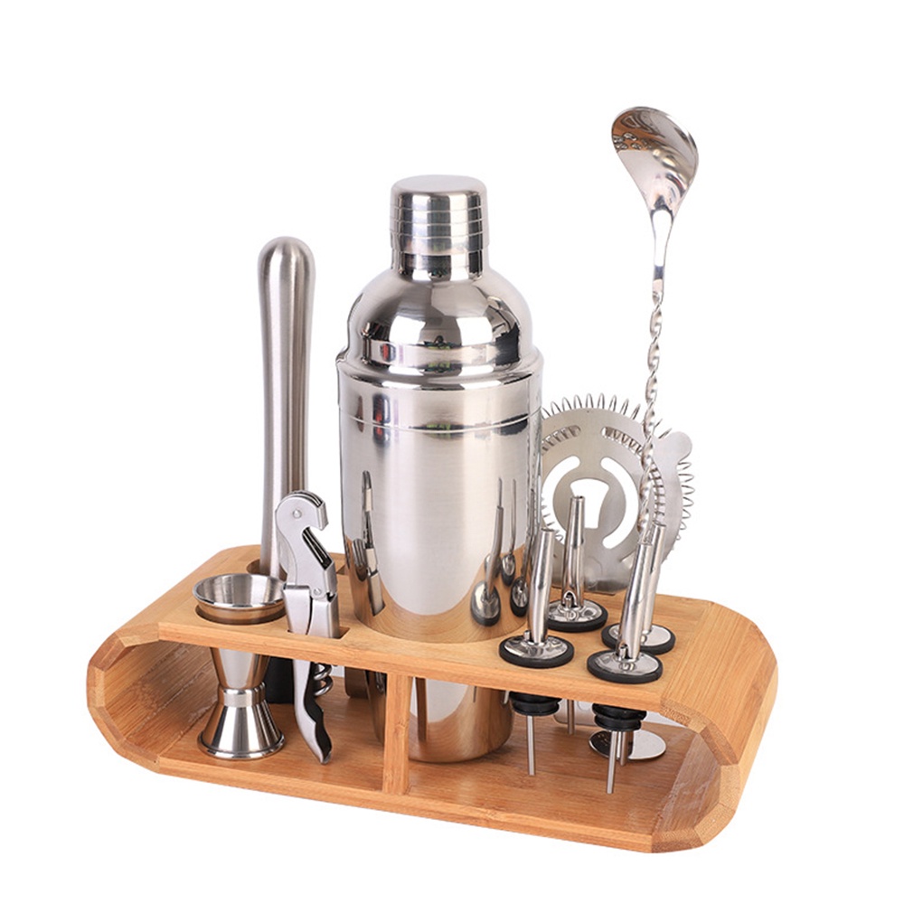 Kit Barman Coqueteleira 12 Peças Inox 550ml Bar Caipirinha Lorben