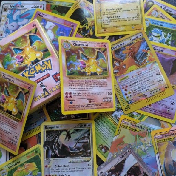 Lote Bulk Cartas de Pokémon 50 unidades Aleatórias Sem Repetição