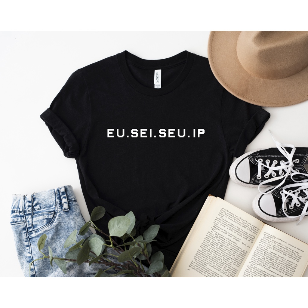 Blusa T-shirt Feminina Informática Preta