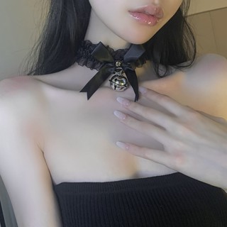 Gargantilha De Renda Lolita Ajustável Com Sino Fofo Gótico Colares Góticos Para Mulheres Destacável Cosplay Jóias De Festa