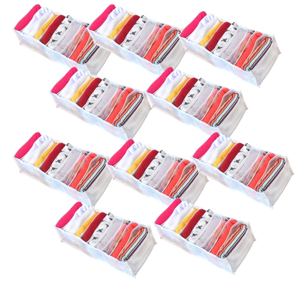 Kit c/ 10 Colmeia organizadora M em TNT p/ roupa de bebê