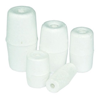 Flutuador Boia Rolha Branca N 3 Para Redes de Pesca - 50 Peças