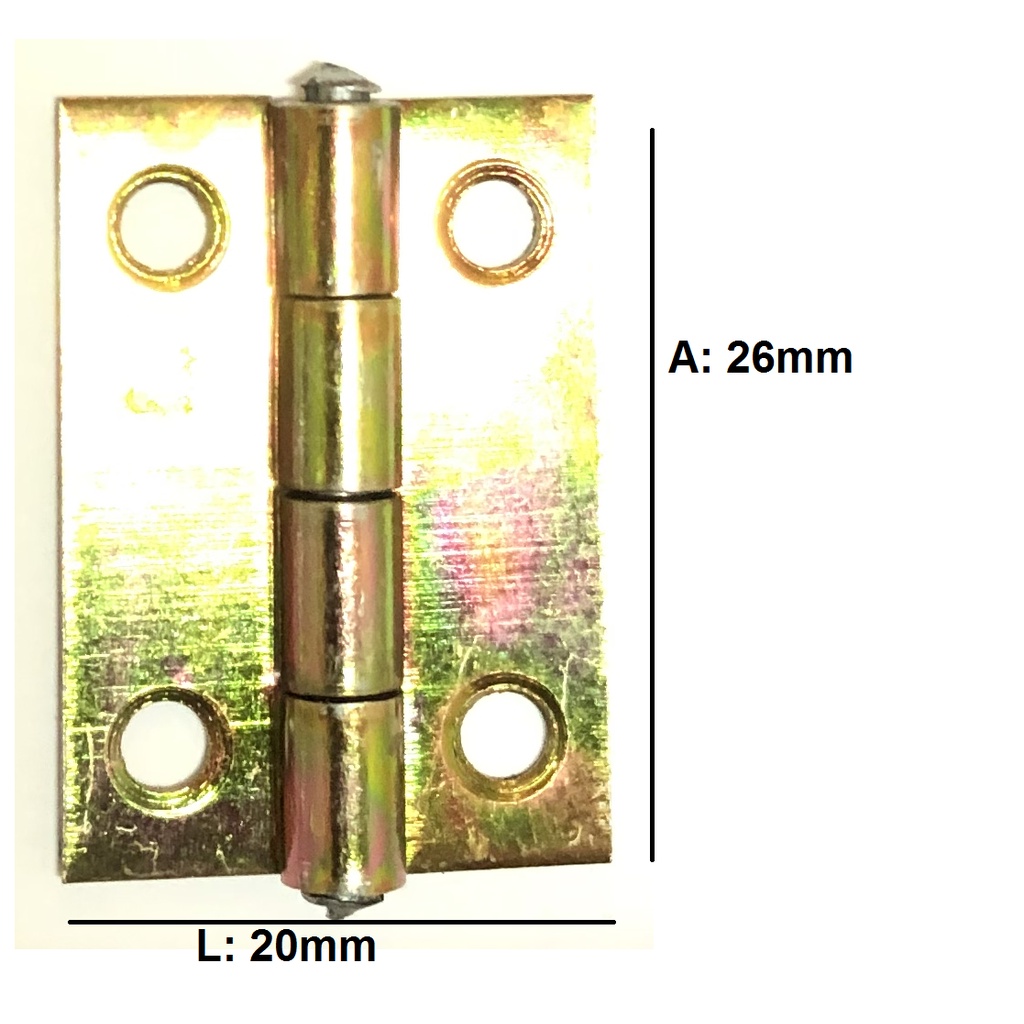 Mini Dobradiça Dourada 1 Polegada Para Móveis Retrô Artenasato MDF Faça Você Mesmo Cartela Com 2 peças - Caixa de joias para gaveta do armário, ferragem de mobília - Parafusos de Brinde - Envio Rápido - Alta Qualidade