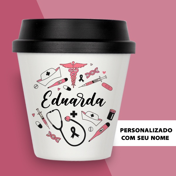 Mini Copo Bucks para Café Enfermagem Personalizado com Seu Nome em Oferta na Shopee