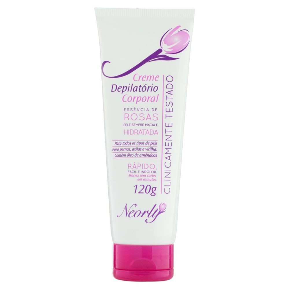 Creme Depilatório Corporal Essência De Rosas Neorly 120g