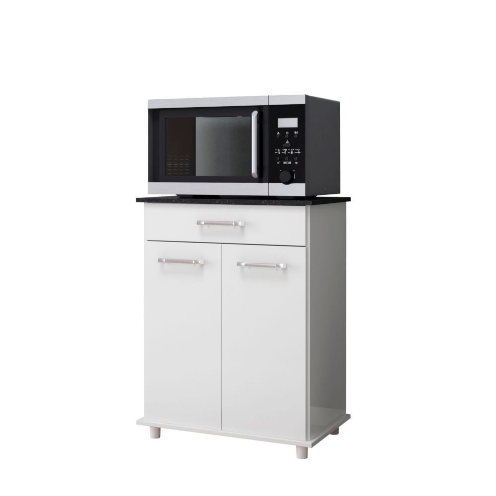 Armário Balcão Multiuso Gabinete 2 Portas 1 Gaveta Branco Isis Nicioli em Oferta na Shopee