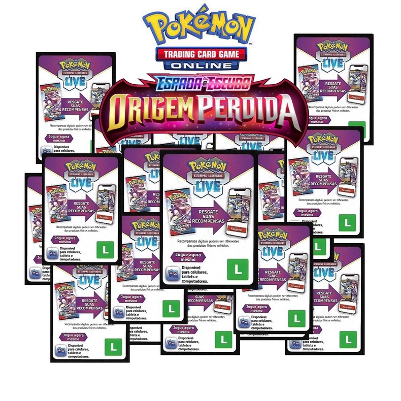 Carta Codigo Pokémon Card 70 Códigos TCG para Jogo Online Código -  Escorrega o Preço