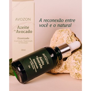 Óleo Ozonizado de Avocado 30ml Cicatrização Regeneração Hidratação Pele - Produto Vegano 100% Natural Avozon