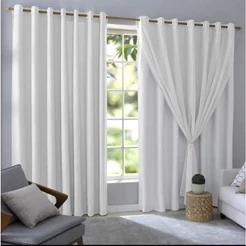 Cortina de Voal Blackout 100% Corta Luz 2,80m x 2,70m Cores Variadas