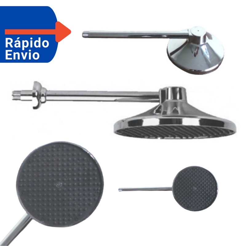 Chuveiro Ducha Cromado Alta Qualidade Rosca 1/2 e 30 cm Cano