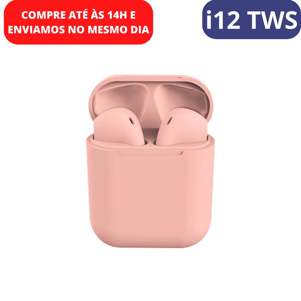 i12 Tws Fone de Ouvido Sem Fio Bluetooth 5.0 Inpods Airpods Com Touch Intra-Auricular com microfone para iOS / Android