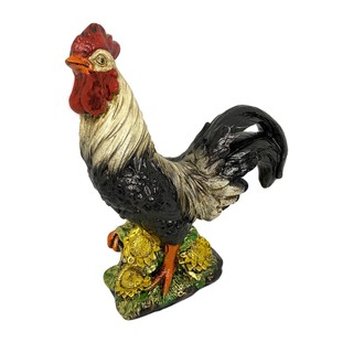 Estatueta Galo Grande em Gesso Enfeite Decorativo Rústico para Casa Varanda e Jardim em Oferta na Shopee