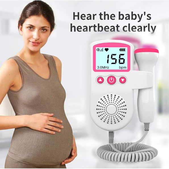 Monitor Fetal Doppler Detector De Batimento Cardíaco De Bebê Para lcd Medidor De Pulso Sem