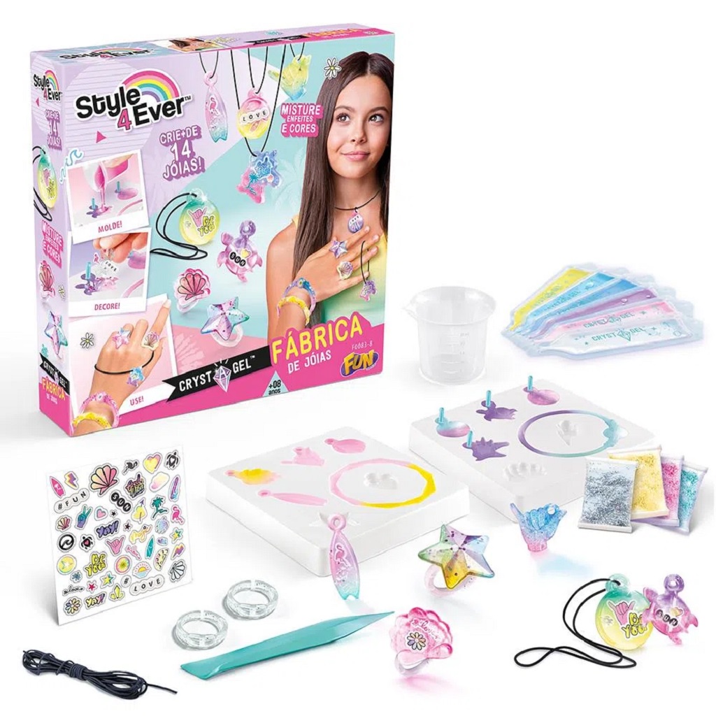 Fabrica De Joias Crystal Gel Charms Style 4 Ever F0083 - Fun em Oferta na Shopee