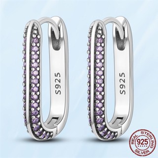 Venda A Quente Original 925 Sterling Silver Hoop U Brincos De Zircônia Cúbica Para Mulheres Festa De Aniversário De Casamento Jóias De Prata