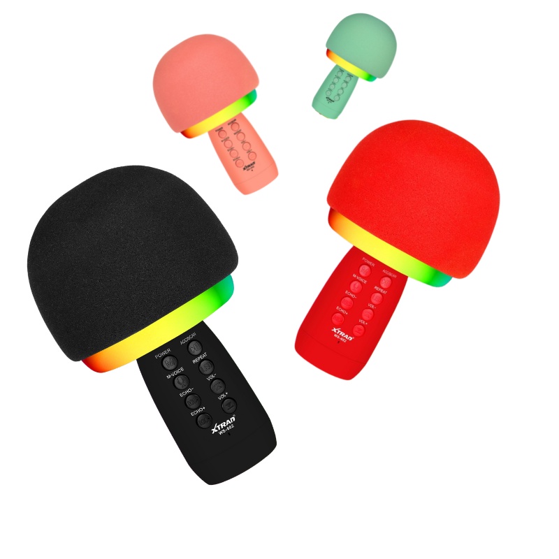 Microfone Karaokê com Caixa de som Bluetooth Portátil Redução de Ruído Efeito Voz Luz RGB em Oferta na Shopee