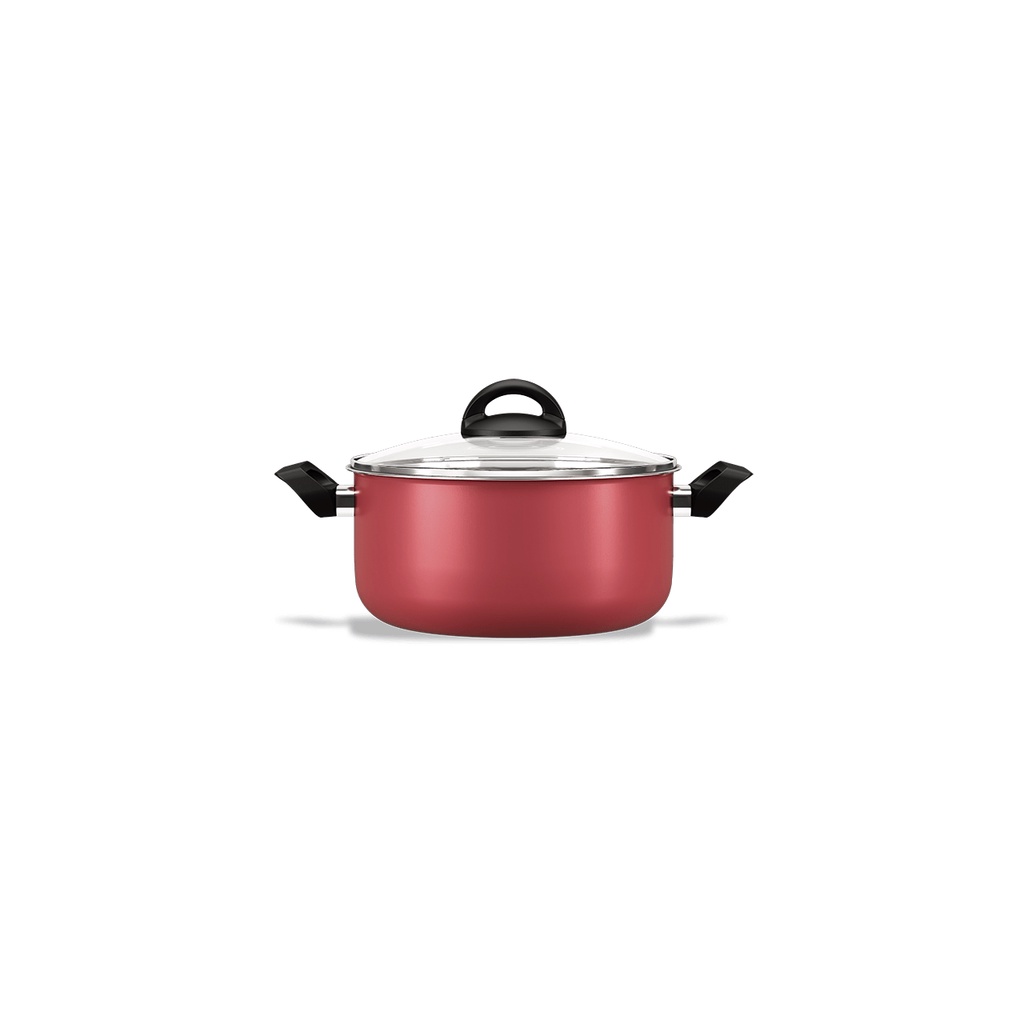 Detalhes do Jogo de Panelas Brinox - Chilli 7 Peças Cereja