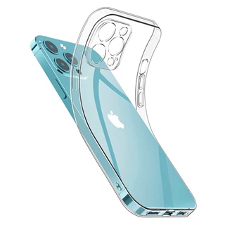 Luxo Silicone Claro Caso De Telefone Para iPhone 16 17 Pro Max Ultra Fino Escudo Macio Proteção Completa Da Câmera Capa em Oferta na Shopee