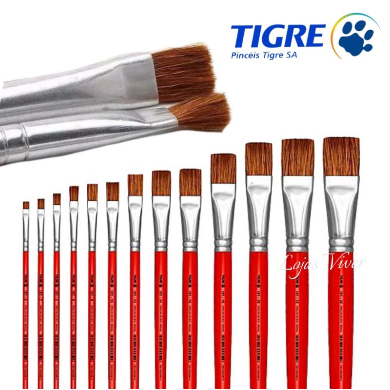 Pincel Chato Orelha de Boi 181- Tigre