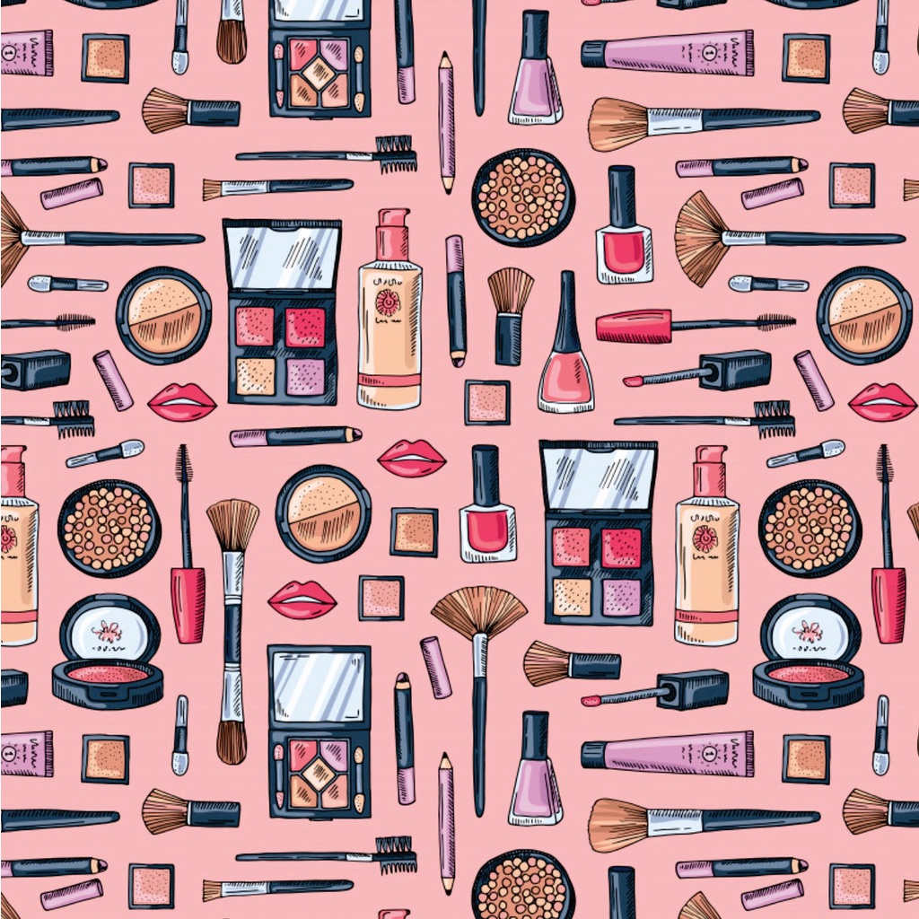 Tecido Microfibra TACTEL Estampa Digital  - Maquiagem 1 em Oferta na Shopee