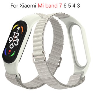 Faixa De Laço Alpino Para Xiaomi Mi band 6 7 Alça miband 5 4 3 Pulseira Esportiva Nylon De Substituição