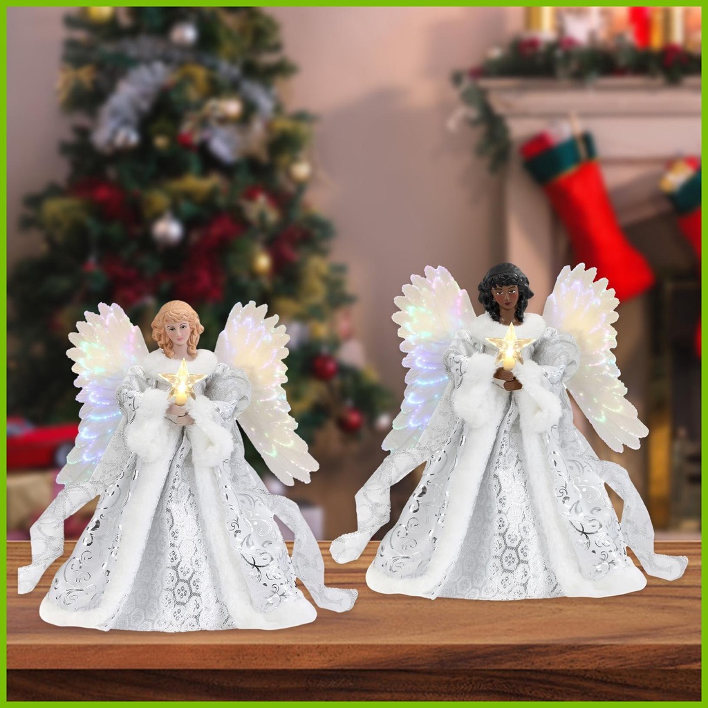 Topo De Árvore De Anjo Decoração De Natal Pingente Acrílico Com Estátua  Elegante Leve iadbr | Shopee Brasil