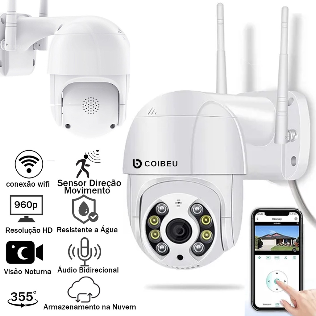 Câmera Ip Wifi Rotativa Externa Dome Prova De Água Hd Yoosee Desconto