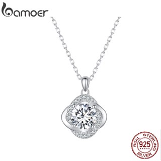 Bamoer Colar De Prata 925 Moissanite Simples E Moda Presente De Joalheria Para Mulheres
