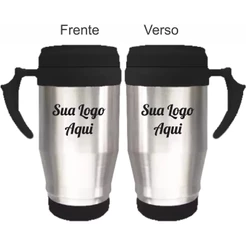 Caneca Aluminio Semi - Térmica Premium Personalizada do Seu jeito