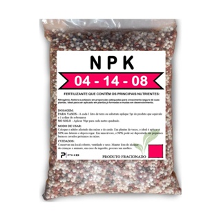 NPK 04-14-08 Granulado | Adubo Ideal para hortaliças, frutíferas e plantas ornamentais em Oferta na Shopee