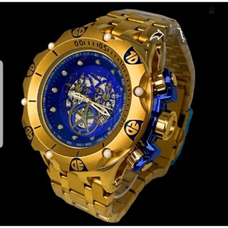 Relógio importado Masculino Esqueleto Dourado Pesado de Luxo + Caixa