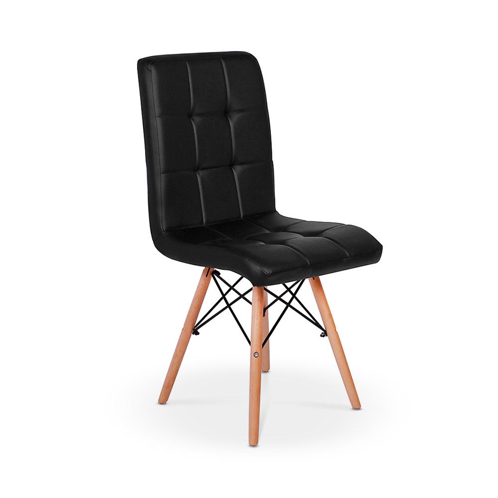 Cadeira Eiffel Gomos Estofada Base Madeira - Home & Living