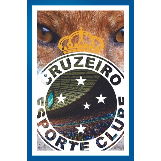 Placa Quadro Decorativo Cruzeiro Mafia Azul Zeiro maior de minas de MDF 6mm (Não empena com tempo) 20x28cm Impressão Direta 33