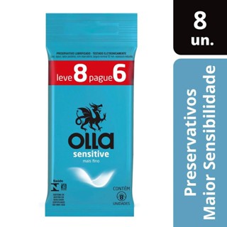 Preservativo Olla Sensitive Mais Fino Leve 8 Pague 6
