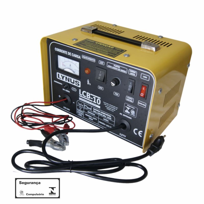 Carregador Portátil de Baterias 12-100Ah 220V LCB10 - Lynus